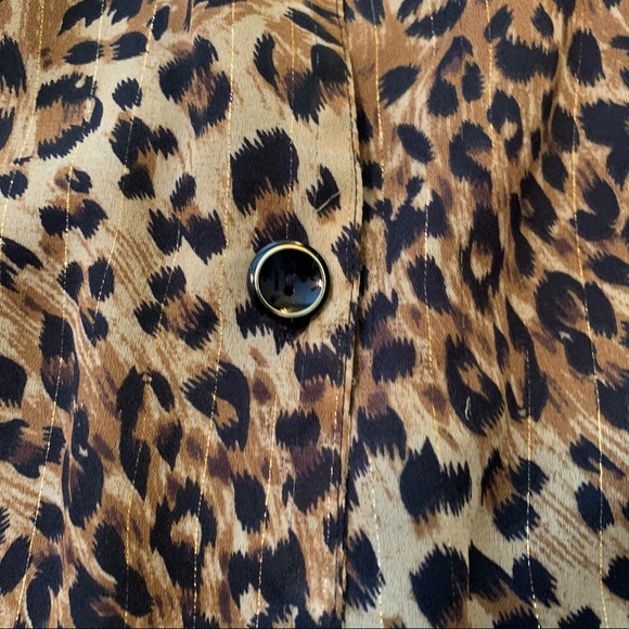 DressBarn leopard sheer with cuffed sleeve sz 14/16 - Picture 9 of 9